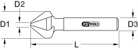 HSS Kegel- und Entgratsenker 75°, 6,3mm