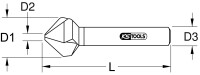 HSS Kegel- und Entgratsenker 120°, 6,3mm