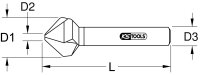 HSS Kegel- und Entgratsenker 120°, 12,4mm