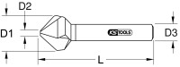 HSS Co Kegel- und Entgratsenker 120°, 16,5mm