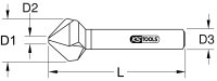 HSS TiN Kegel- und Entgratsenker 90°, 7,3mm