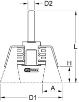 Stahldrahttopfbürste 0,3mm, Ø 50mm