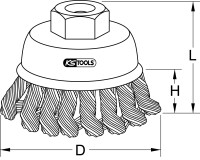 Stahldrahttopfbürste 0,5mm, Ø 65mm