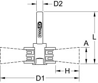 Stahldrahtbürstenscheibe 0,3mm, Ø 50mm