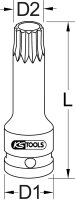 1/2" Spezial-Torx-Bit-Stecknuss für...