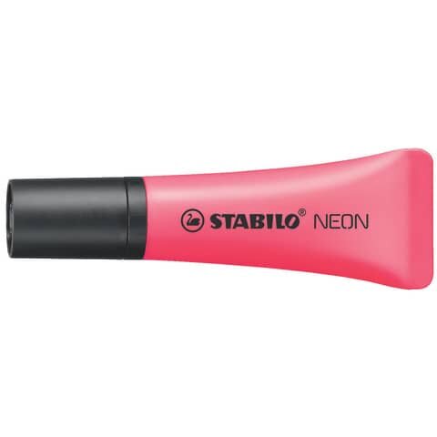 Textmarker STABILO® NEON. Kappenmodell, Farbe des Schaftes: in Schreibfarbe, Farbe: pink