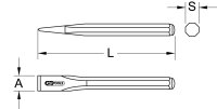 Flachmeißel, 400x25mm