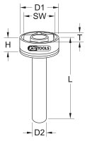 3/4" Achsmuttern-Schlüssel Volvo 105mm