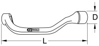 1/2"Zylinderkopf-Schlüssel Mercedes 12-kant SW 17