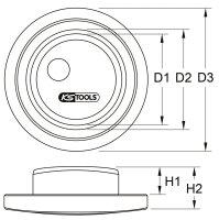 Volvo Radlager-Einbauhilfe für Volvo, Hinterachse, Ø83 mm