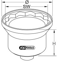 Achsmuttern-Schlüssel für Iveco, 105 mm