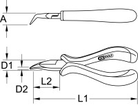 Feinmechanik-Flachrundzange-gebogen, 130mm