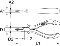 Feinmechanik-Flachzange, 125mm