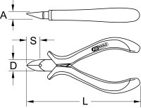 ESD Seitenschneider, 125mm