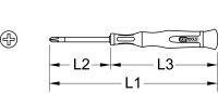 Feinmechanik-Schraubendreher, PH00x2mm