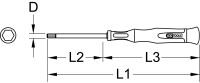 Feinmechanik-Schraubendreher Innensechskant, 1,5mm