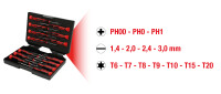 Feinmechanik-Schraubendreher-Satz PH, Schlitz, Torx, 14-tlg