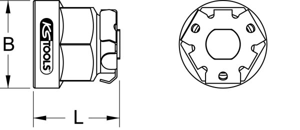 GEARplus Bit-Adapter, 3/8"x1/4"