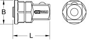 GEARplus RINGSTOP-Stecknuss-Adapter, 1/2"x19mm