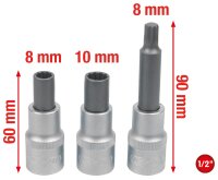 OZ Spezial-Alu-Felgen-Stecknuss-Satz für mehrteilige OZ-Felgen, 3-tlg