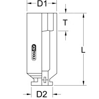 1/2" Sechskant-Kraft-Stecknuss, lang, 28mm