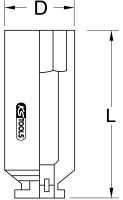 1/2" Zylinderkopf-Schlüssel mit Spezialprofil für PSA, 13mm