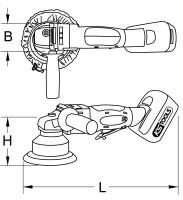 Akku-Poliermaschine, 2.300 U/min 18V, mit 1 Akku und 1 Ladegerät