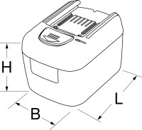 Universal-Schiebe-Akku, 18V, 4Ah