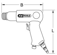 Druckluftmeißel mit 1/4" Anschluss