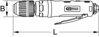 3/8" SlimPOWER Mini-Druckluft-Stabbohrmaschine, 2.600U/min