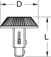 3/8"+1/4" Drehknopf-Umsteckvierkant