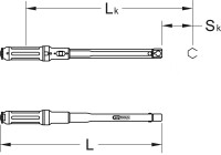 14x18mm ERGOTORQUE®precision Einsteck-Drehmomentschlüssel, 110-550Nm