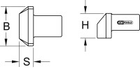 14x18mm Einsteck-Anschweißstück