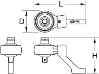 Drehmoment-Vervielfältiger 3/4" x 1", 2700Nm