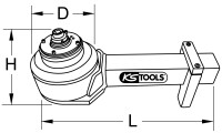 Drehmoment-Vervielfältiger 1/2" x 1.1/2", 9500Nm