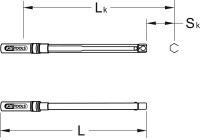 9x12mm Industrie Einsteck-Drehmomentschlüssel, 3-15Nm