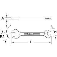 Doppel-Maulschlüssel,3,2x5,5mm