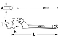 Gelenk-Hakenschlüssel mit Zapfen, 120-180mm