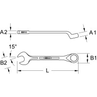 Ringmaulschlüssel, gekröpft, 25/32"