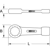 Schlag-Ringschlüssel, 1.1/16"