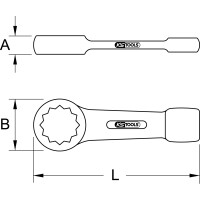 Schlag-Ringschlüssel, 1.3/16"