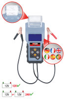 12V Digital-Batterie- und Ladesystemtester mit integriertem Drucker