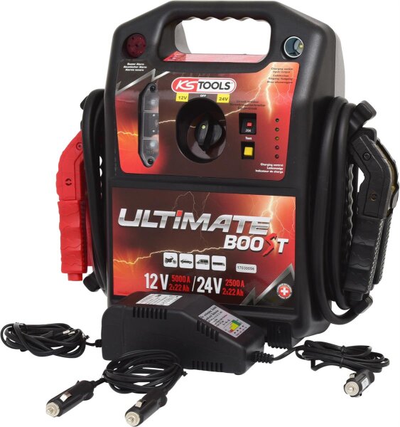 12 V + 24 V Batterie-Booster, mobiles Starthilfegerät 1700 A