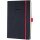 Notizbuch Conceptum ca. A5 194 S. Hardcover kariert 80g black-red