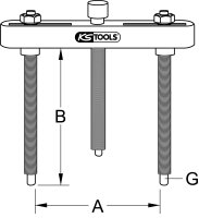 Abziehvorrichtung für Trennmesser, 90-260mm