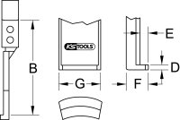 Abzieherhaken, schlanke Ausführung, 250mm, D=3,6mm