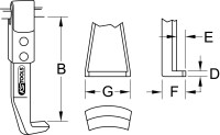 Schnellspann-Abzieherhaken, lange Ausführung, 325mm, D=5mm