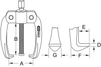 Universal-Abzieher 2-armig, 10-100mm