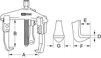 Schnellspann-Abzieher 3-armig, 25-130mm