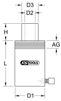 Hydraulik-Hohlkolben-Zylinder 12 t